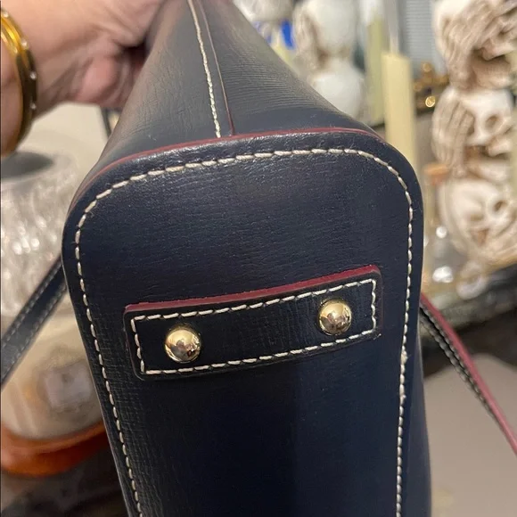 Price firm- Navy Blue Dooney & Bourke Women's Tote Bag dark blue Price Firm - Picture 7 of 13